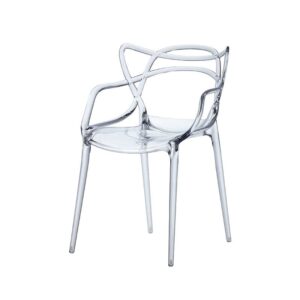 white acrylic dining chair