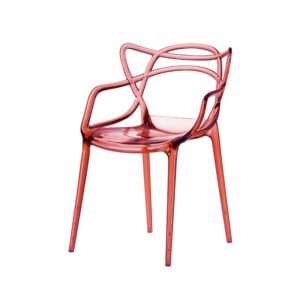 red acrylic dining chair