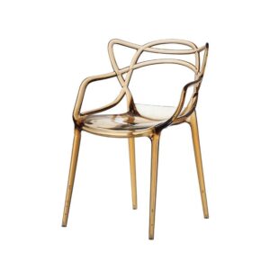 gold acrylic dining chair